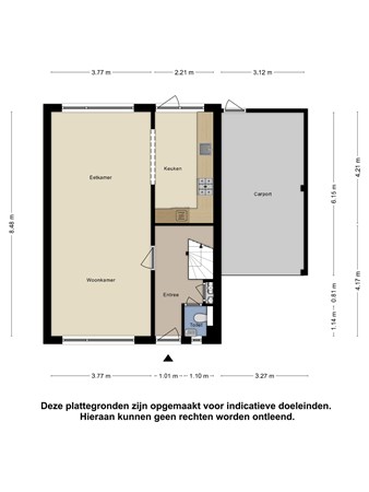 Floorplan - Polarisstraat 81, 8303 AD Emmeloord